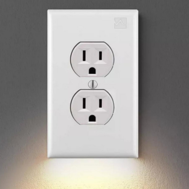 Raxiva-double wall plug socket led hallway night light set