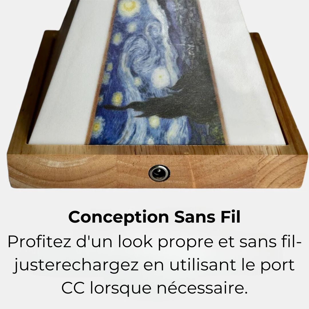 Raxiva-artlumiere lampe murale artistique 3d rechargeable