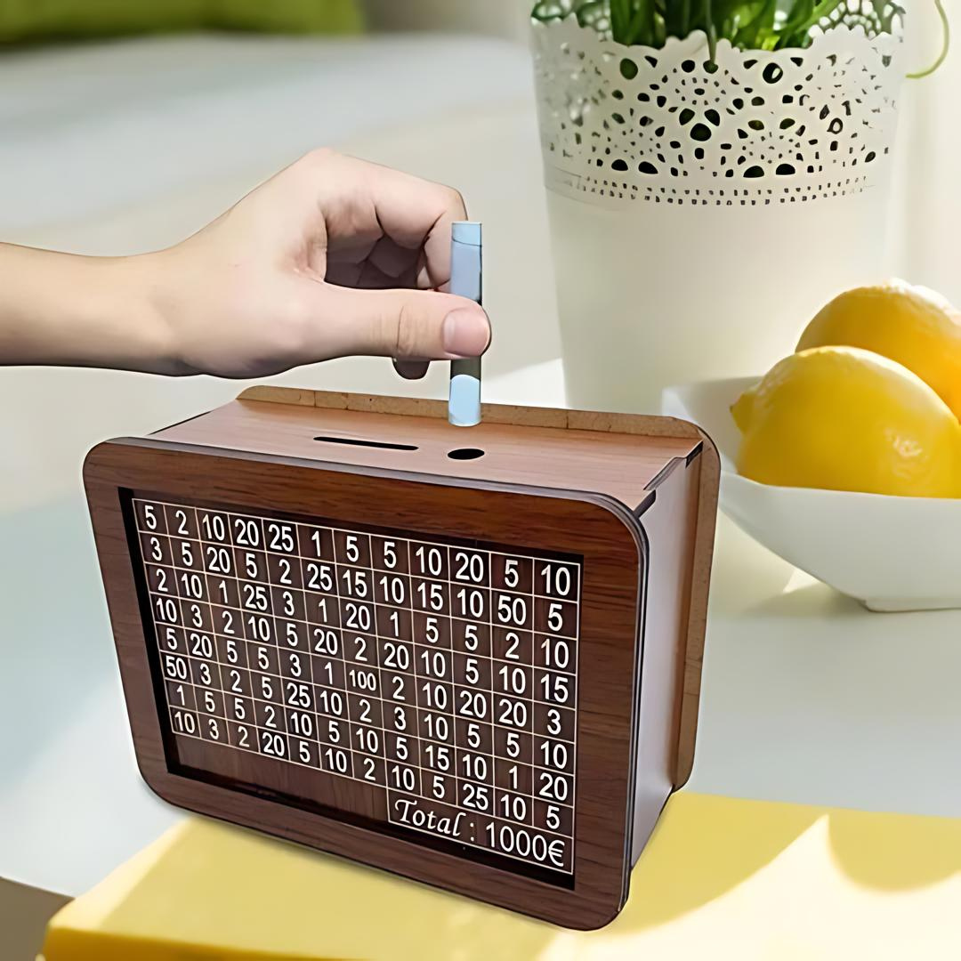 Raxiva-tresor bois tirelire en bois pour un avenir serein