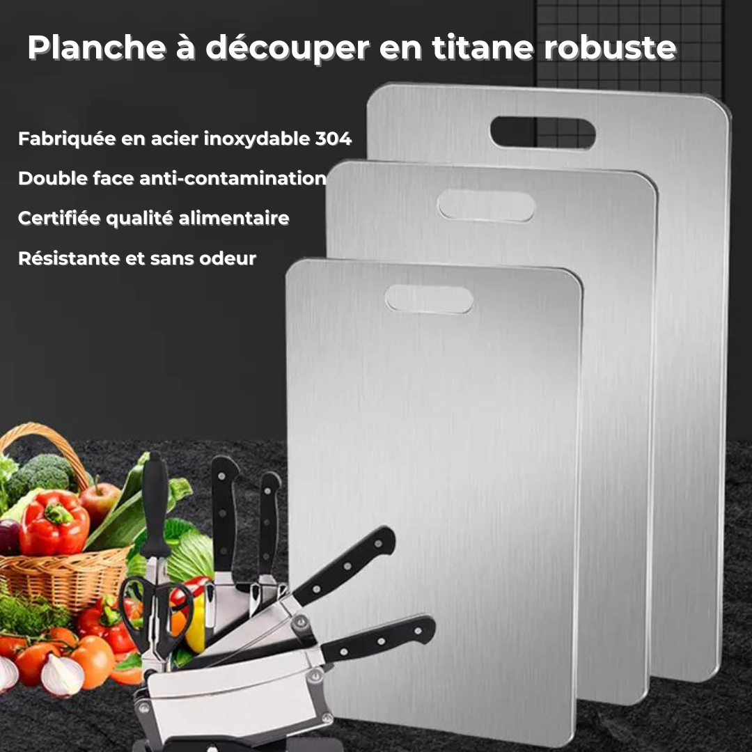 Raxiva-planche decouper titane precision robustesse preparations