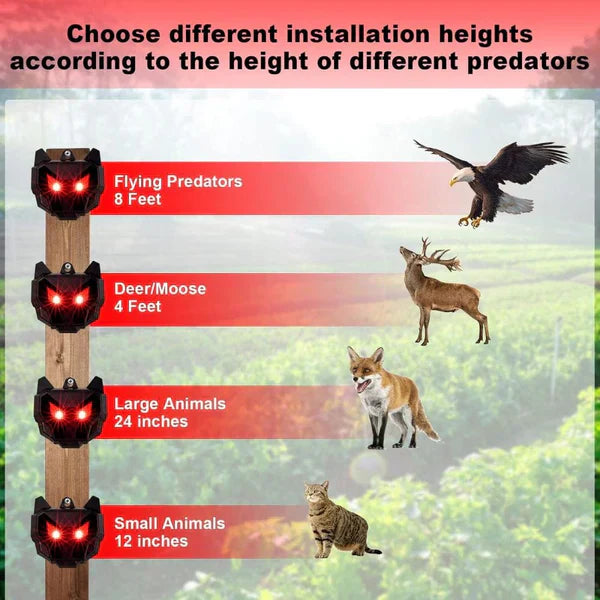 Raxiva-solar powered outdoor nighttime animal repeller 2pcs