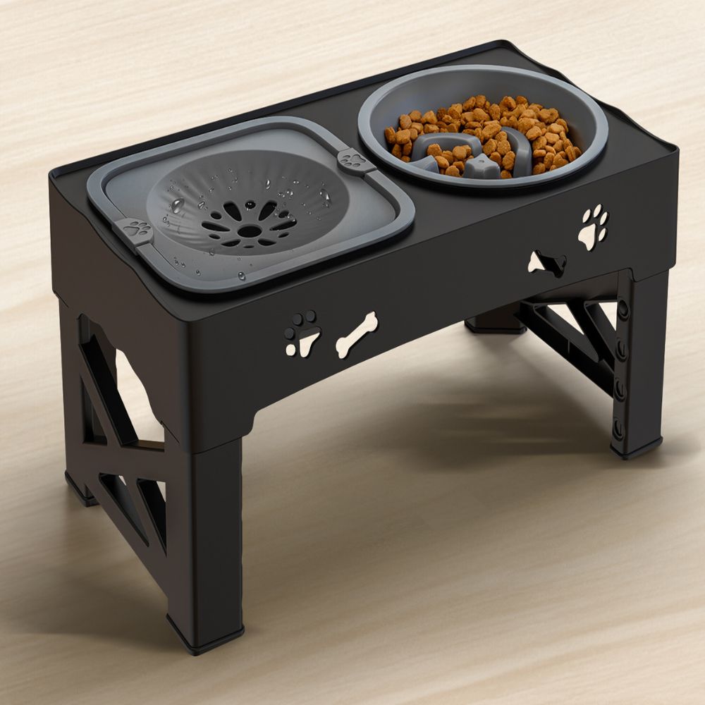 Raxiva-raised adjustable slow feeder for dogs