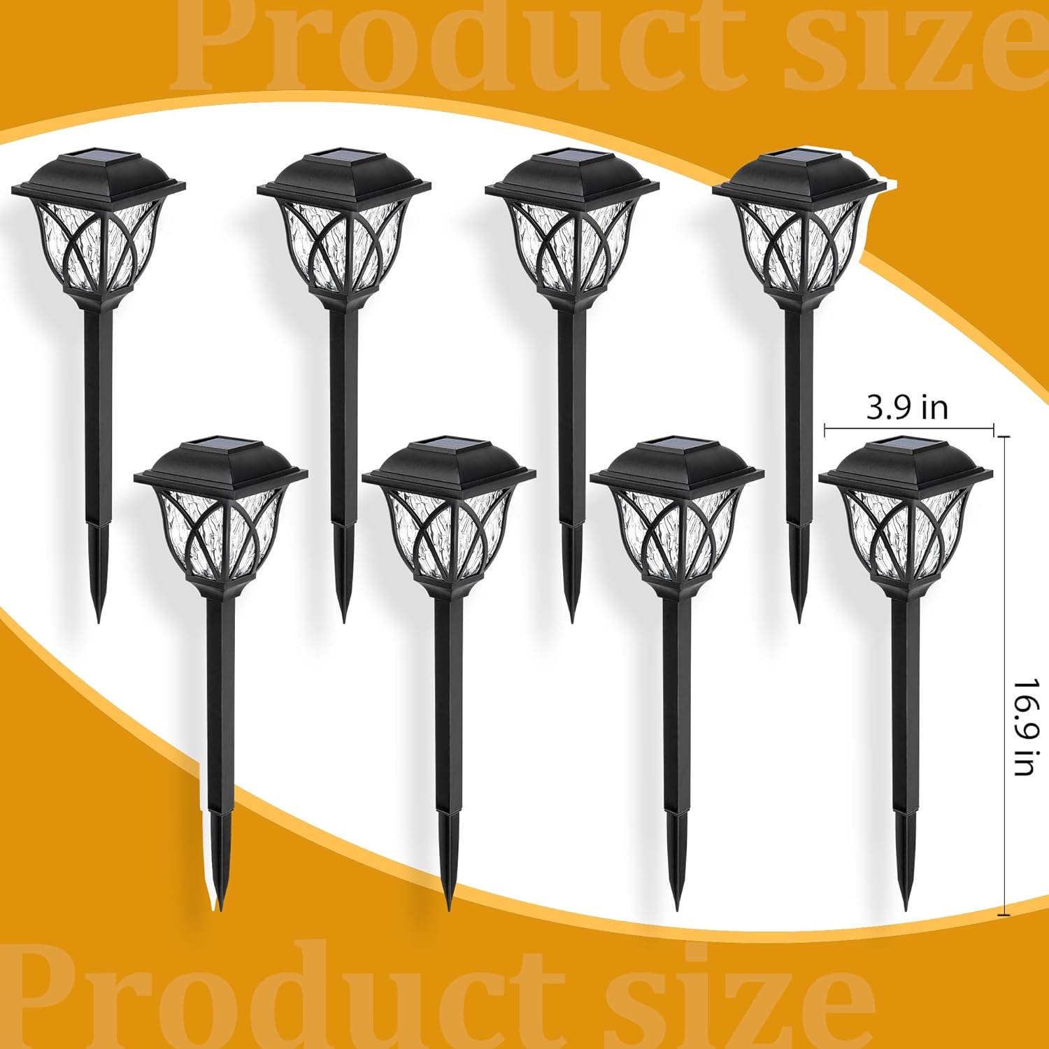 Raxiva-6 pack led solar pathway garden lights outdoor