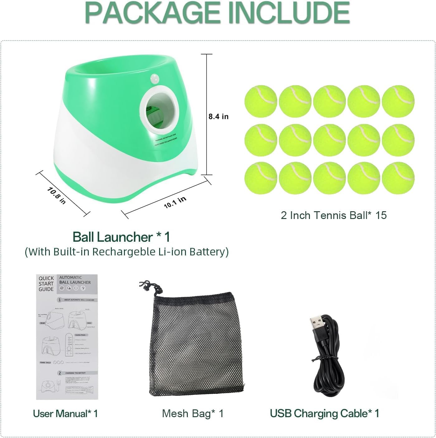 Raxiva-automatic dog ball thrower with 3 distance settings