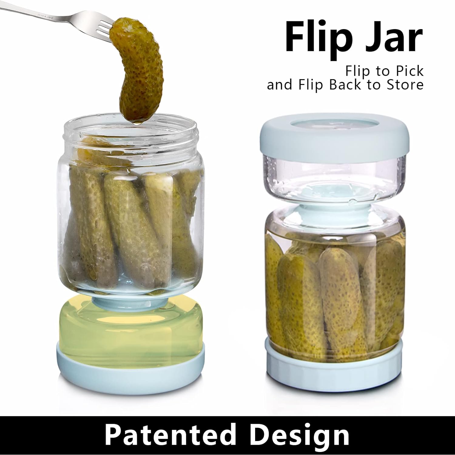 Raxiva-glass pickle separator container