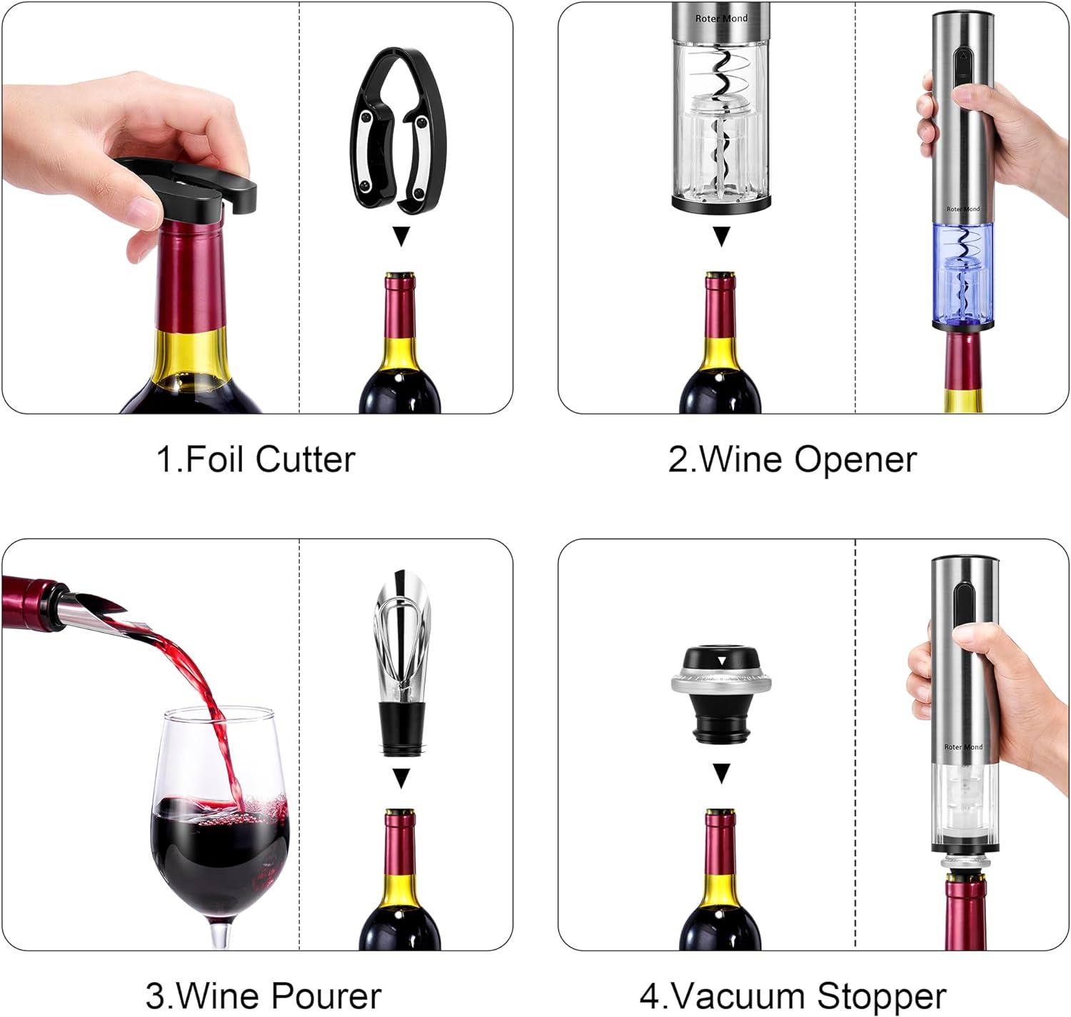 Raxiva-automatic electric wine bottle opener