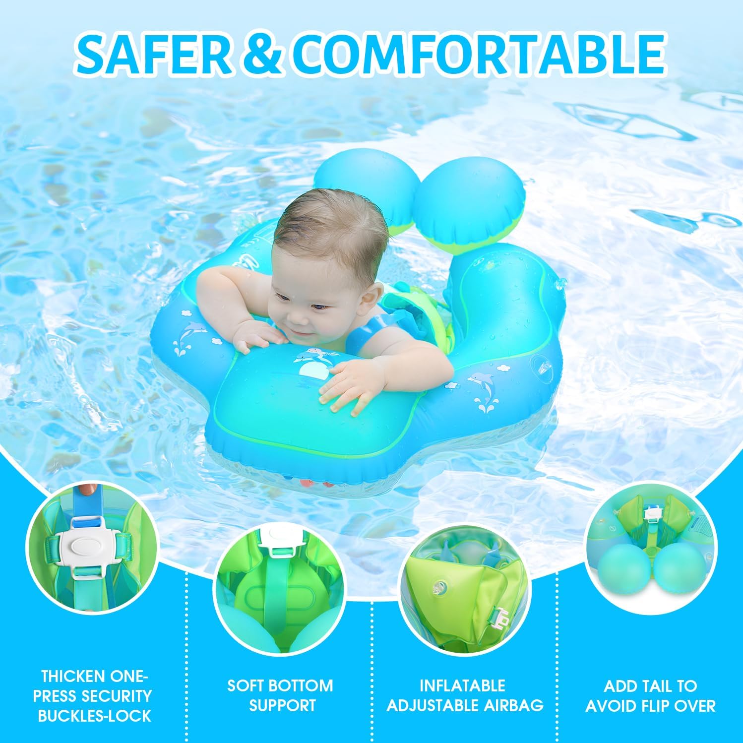 Raxiva-baby swim float with canopy