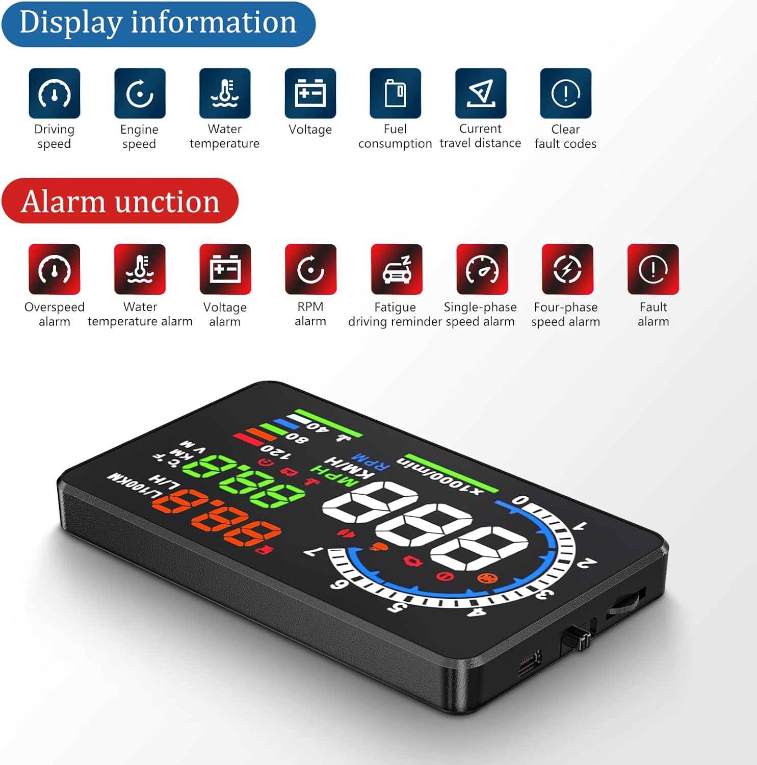 Raxiva-head up display car hud p8