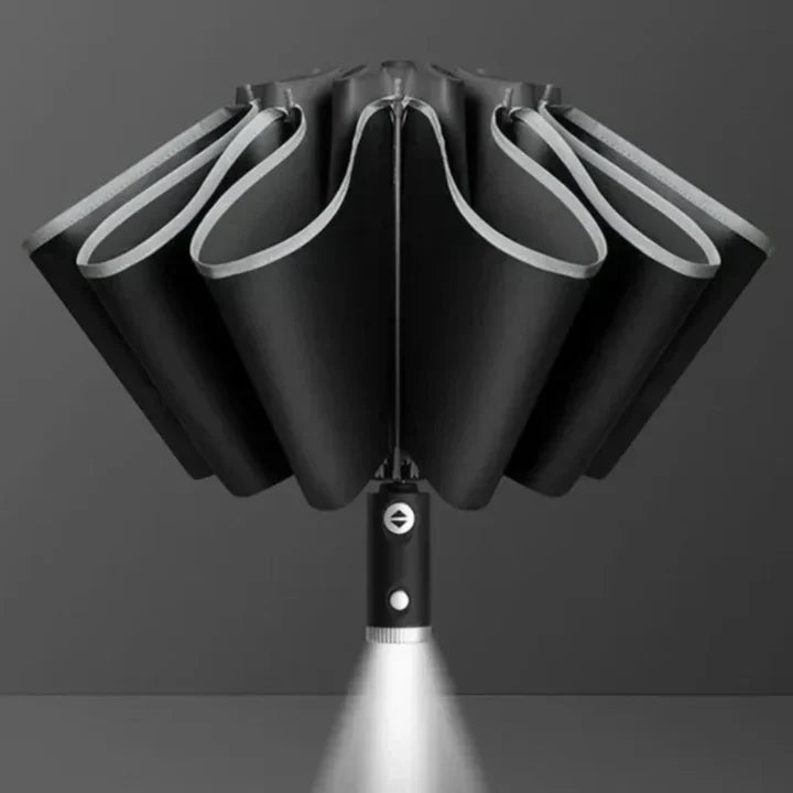 Raxiva-parapluie avec led et lampe de poche integree