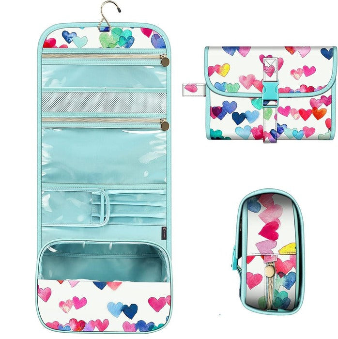 Raxiva-hanging makeup organizer bag