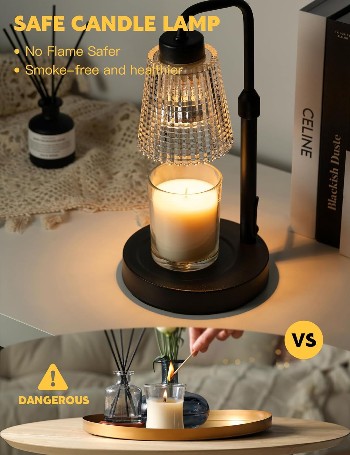 Raxiva-dimmable candle lamp warmer