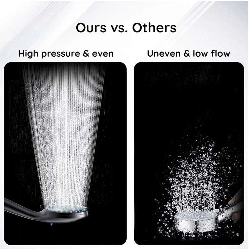 Raxiva shower head with two speed spray gun