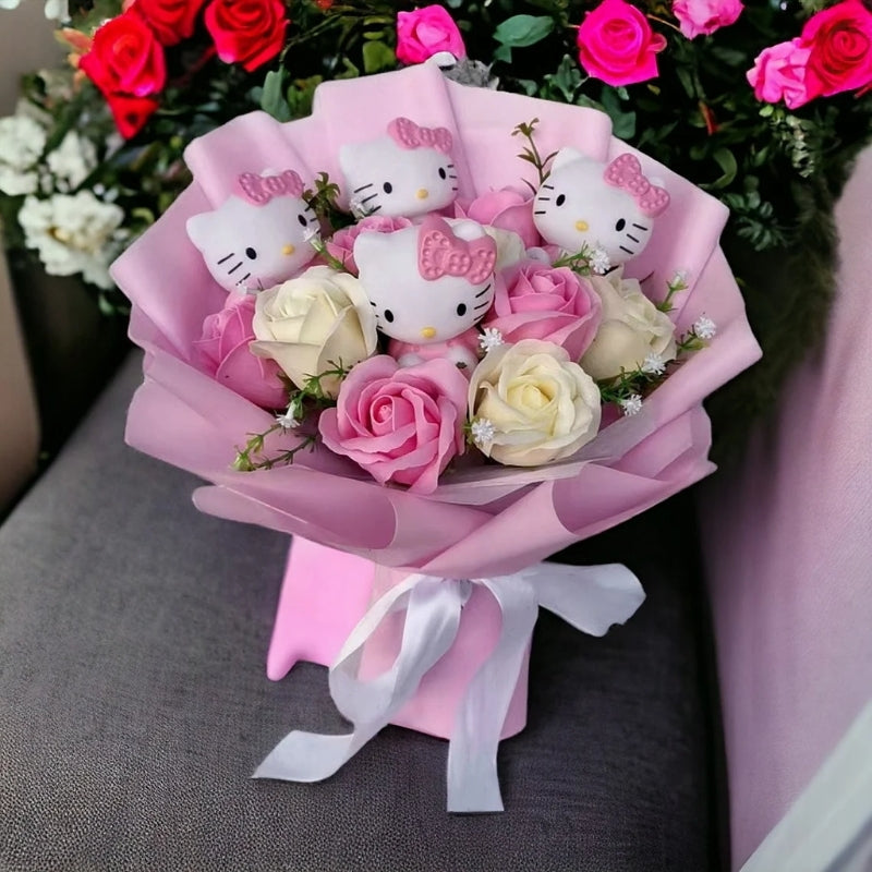 Raxiva hello kitty flower bouquet