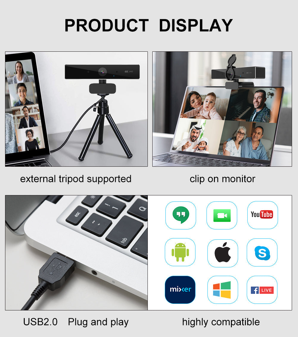 Raxiva-4k ultra hd webcam