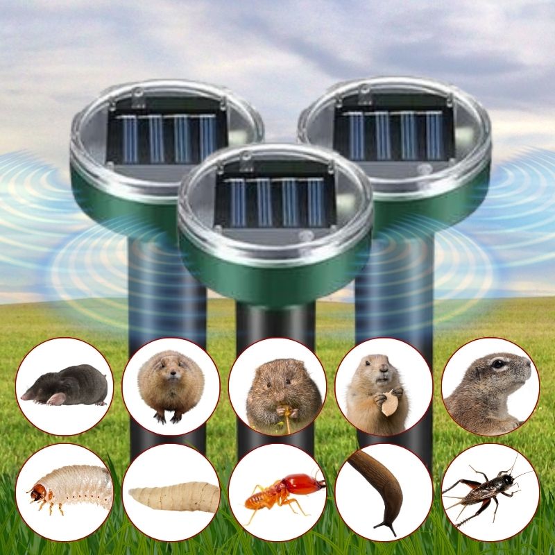 Raxiva infrared solar powered burrowing pest repellent
