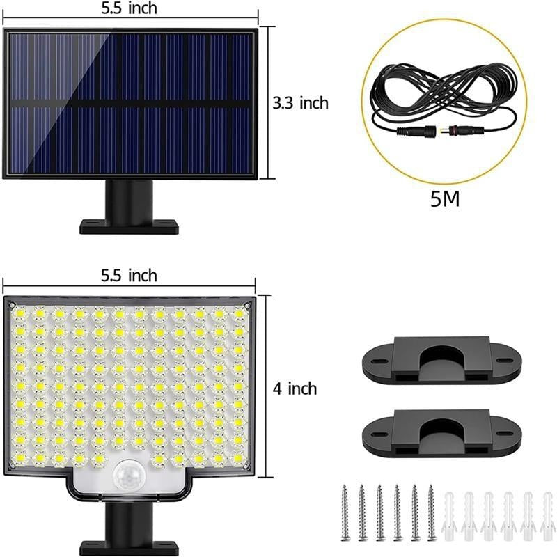 Raxiva-106 led solar outdoor light motion sensor
