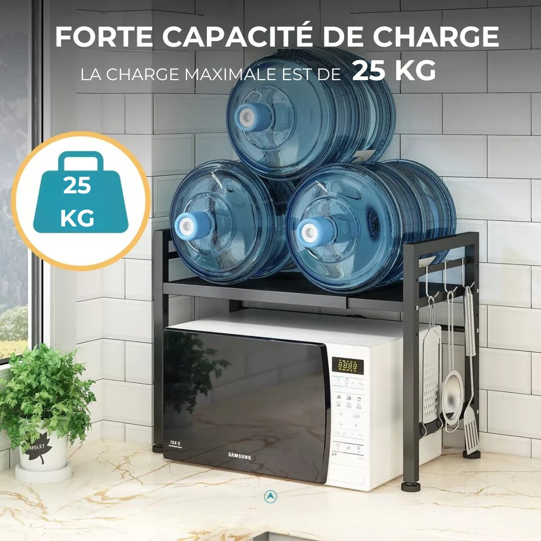Raxiva-etagere de rangement reglable pour micro ondes