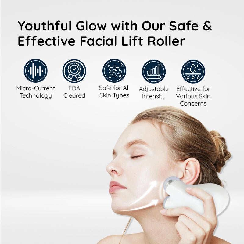 Raxiva microcurrent facial roller