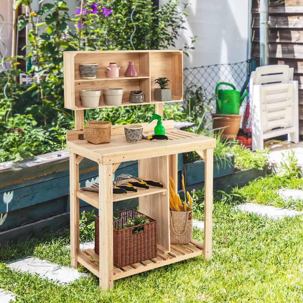 Outdoor Gardening Potting Workbench Table with Storage-Raxiva-SKU38841708186796093Outdoor Gardening Potting Workbench Table with Storage7491665363005, Outdoor Gardening Potting Workbench Table with Storage, , Raxiva, Outdoor Gardening Potting Workbench Table with Storage,