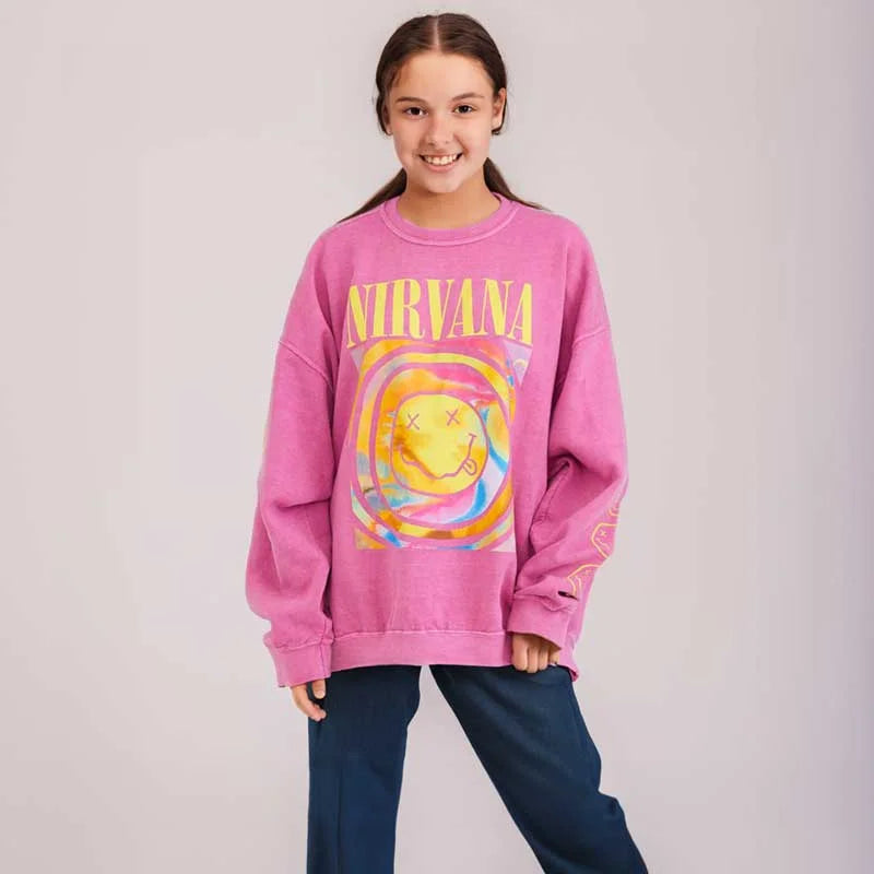 Raxiva oversized smiley sweatshirt