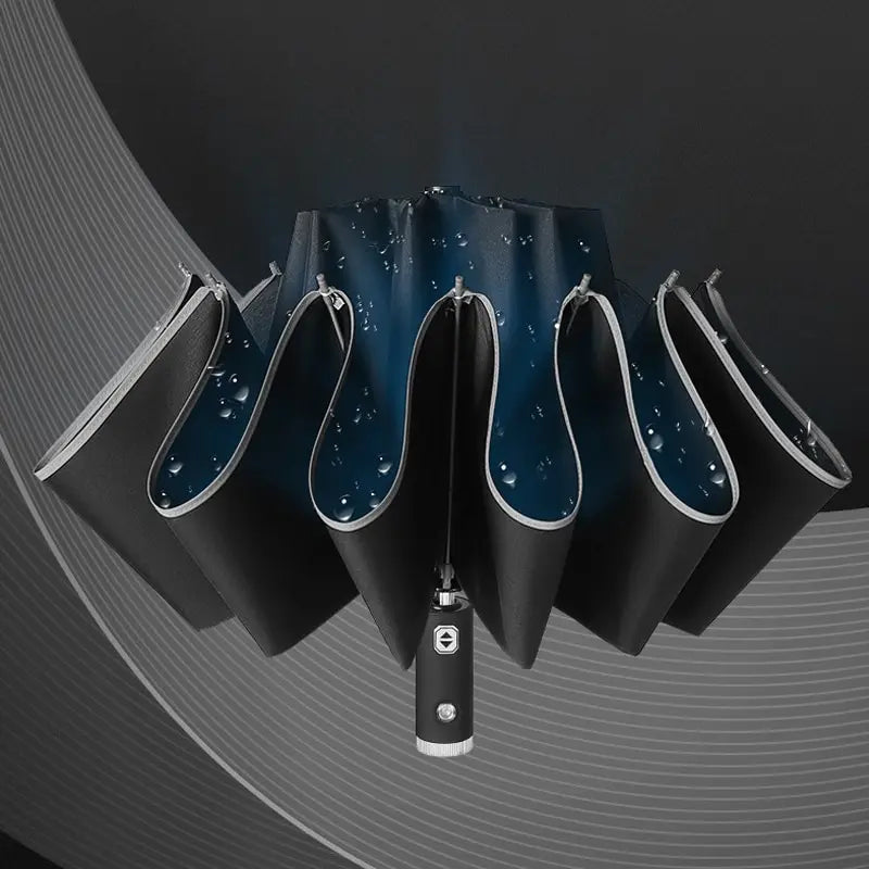 Raxiva-parapluie avec led et lampe de poche integree