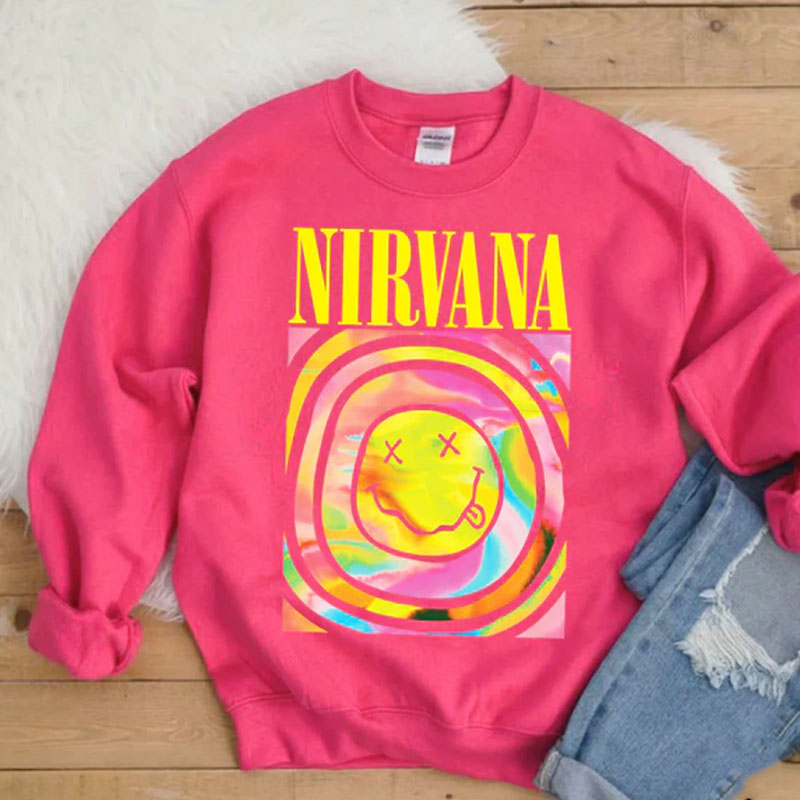 Raxiva oversized smiley sweatshirt