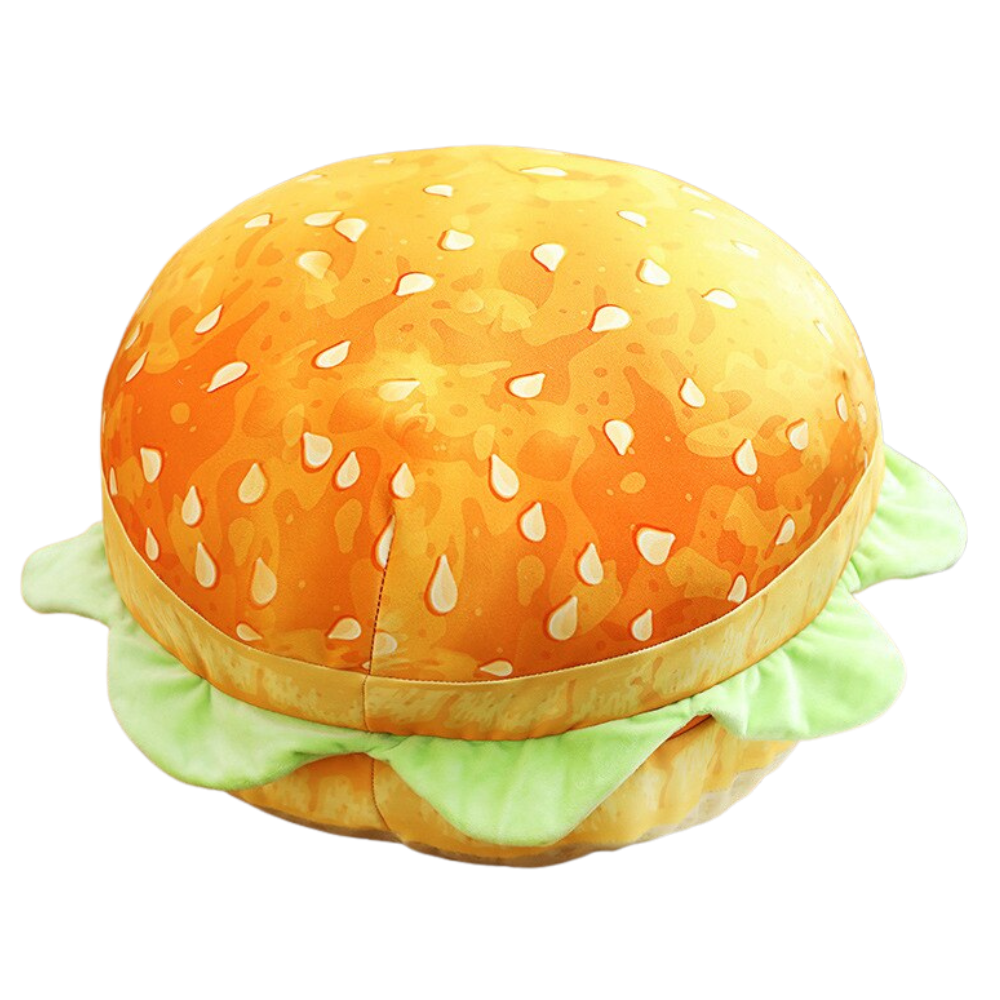 Plush Burger Cushion-Raxiva-Burger-SKU38841708373868605DECO7491712548925, Plush Burger Cushion, , Raxiva, DECO,