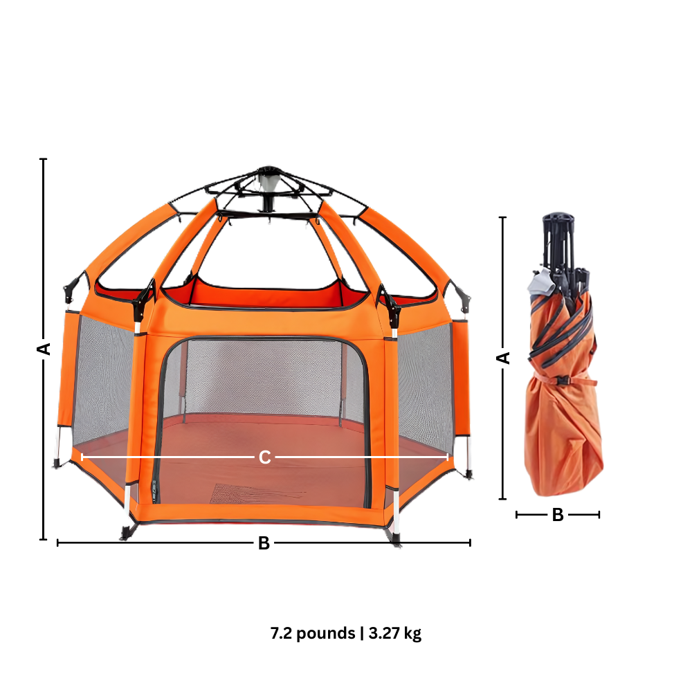 Pop-up Mesh Children's Playpen-Raxiva-SPORT7491682369597, Pop-up Mesh Children's Playpen, , Raxiva, SPORT,