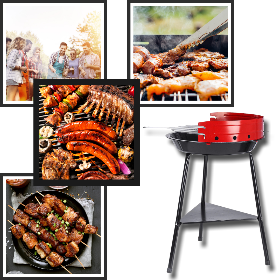Portable round BBQ charcoal grill-Raxiva-SKU38841708336087101KITCHEN7491696459837, Portable round BBQ charcoal grill, , Raxiva, KITCHEN,
