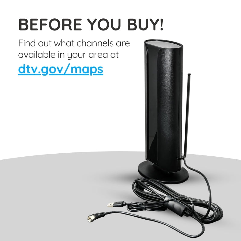 Raxiva - 2024 Edition Premium Indoor Antenna - 360 Mile Range