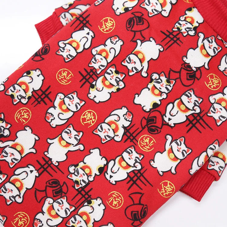 Raxiva - Chic and Adorable Puppy & Cat Apparel – Stylish Cartoon Print Dog Clothes for Small Breeds