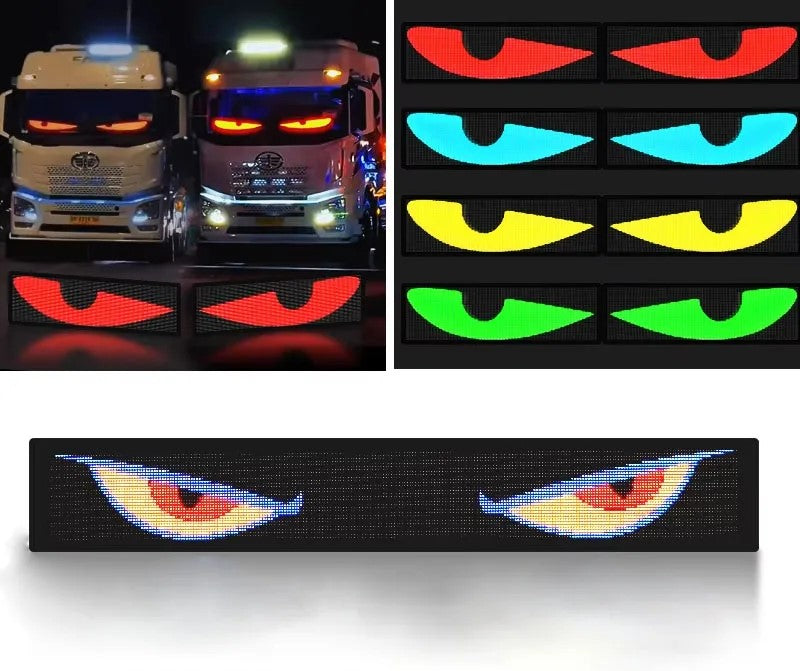 Raxiva - Customizable RGB LED Car Sign – Programmable Bluetooth Matrix Pixel Panel for Dynamic Animation & Flexible Display Lighting