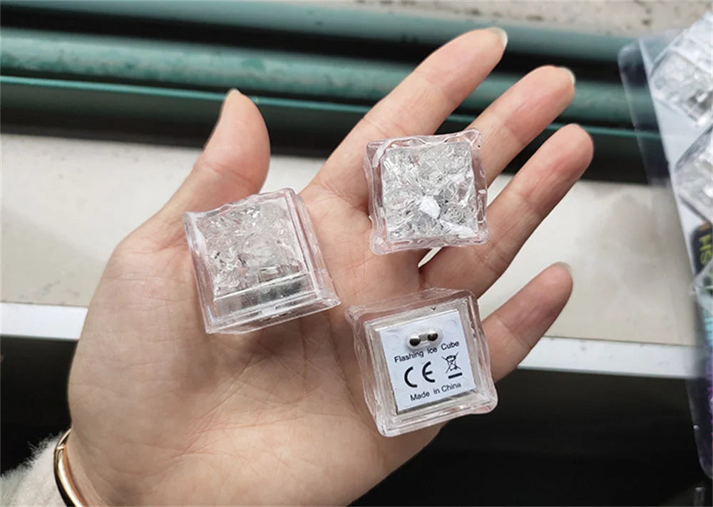 Raxiva - Glowing LED Ice Cubes – Ignite Fun with Fast-Flash Water Toys for Vibrant Party Decorations and Magical Drinks!