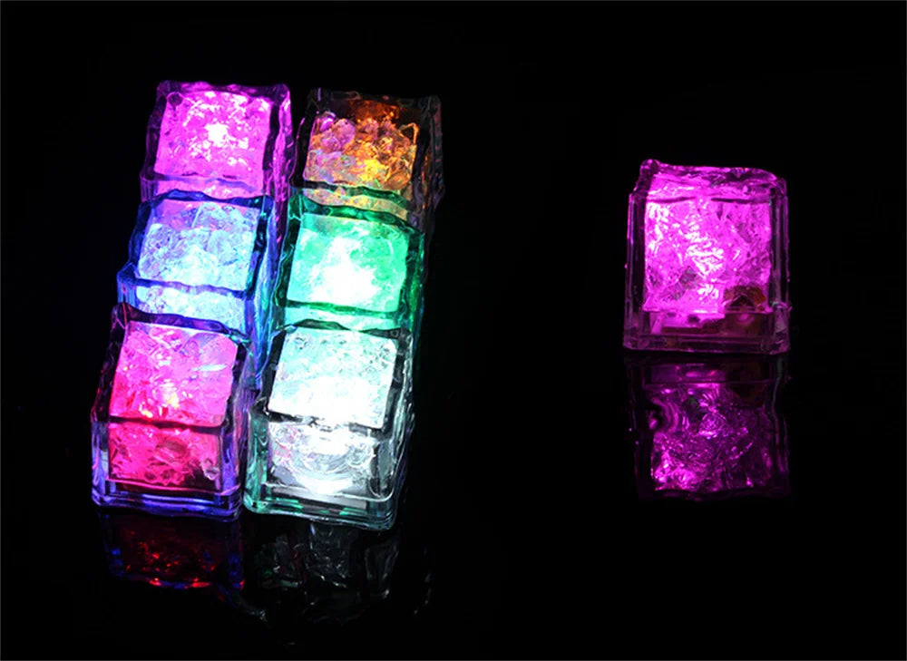 Raxiva - Glowing LED Ice Cubes – Ignite Fun with Fast-Flash Water Toys for Vibrant Party Decorations and Magical Drinks!