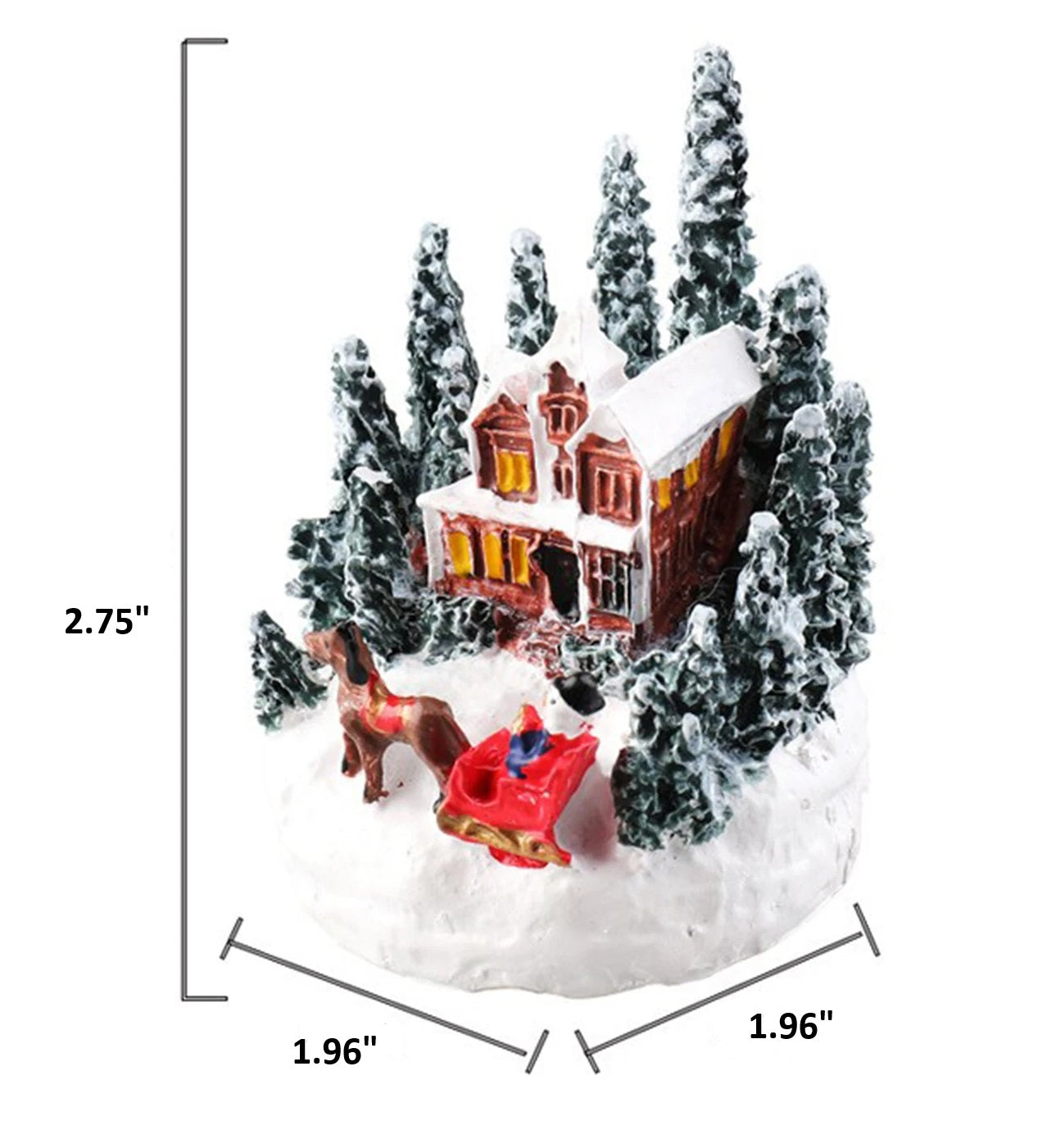 Raxiva - LED Christmas Village Miniature Set – Snowy Resin Houses for Festive Home Décor & Delightful Gifts for Kids & Friends