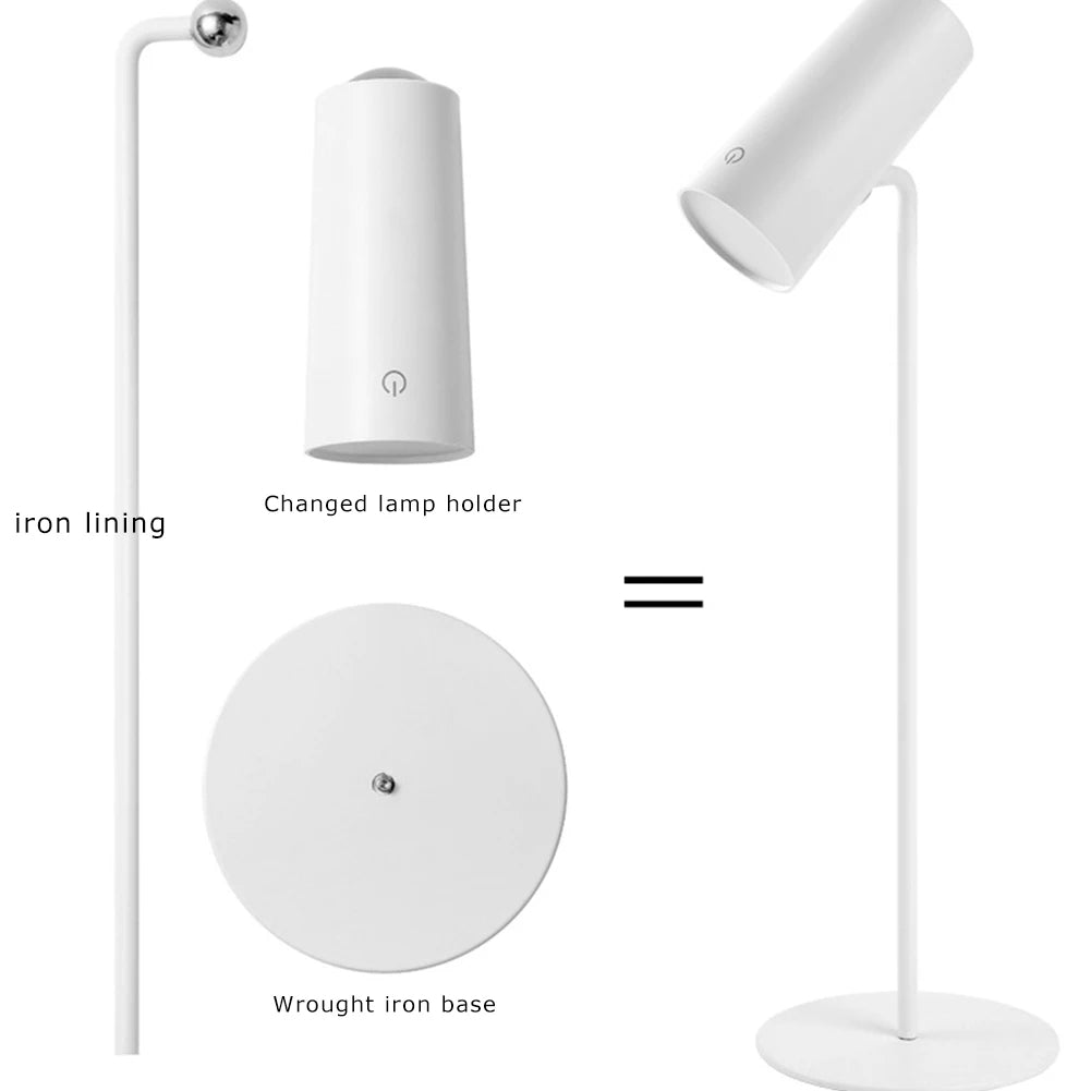 Raxiva - LED Desk Lamp with Dimmable Touch Control – USB-Powered Table Light Perfect for Reading, Relaxing, and Creating a Cozy Bedroom Ambiance!