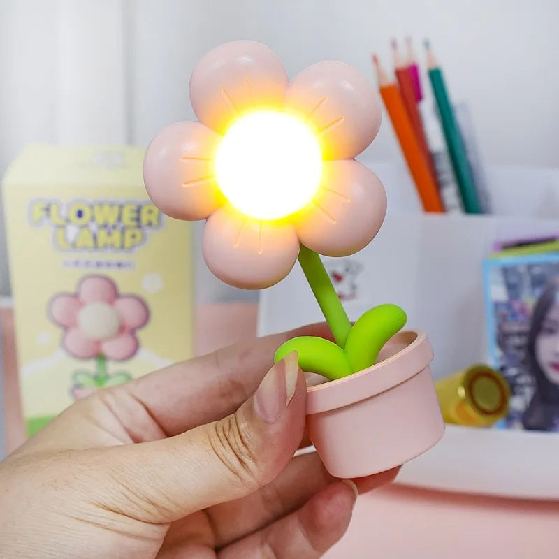 Raxiva - Mini Flower Night Light – Soft Warm Glow for a Cozy Bedroom Ambience, Perfect for Kids & Special Occasions!