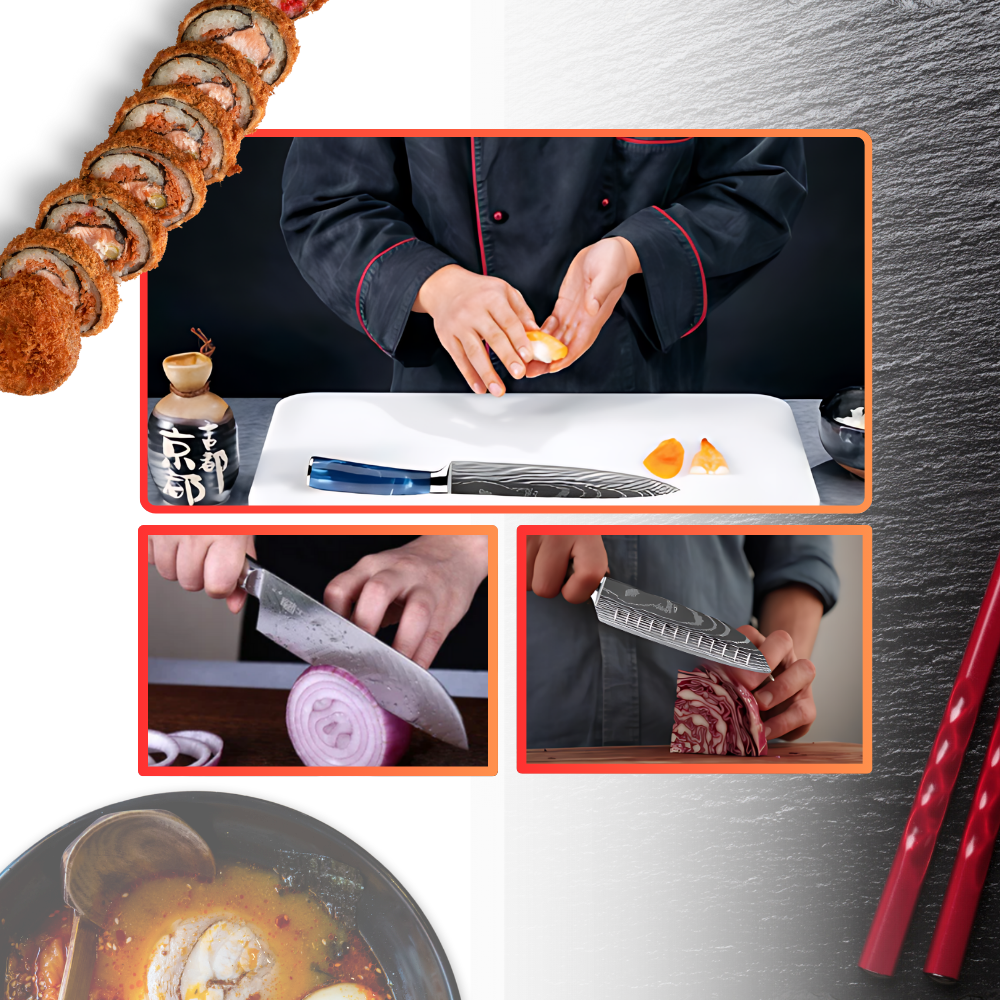 Raxiva - Ocean Blue Japanese Knives