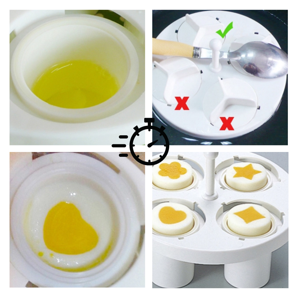 Raxiva - Pack of 6 Fancy Shape Egg Cookers