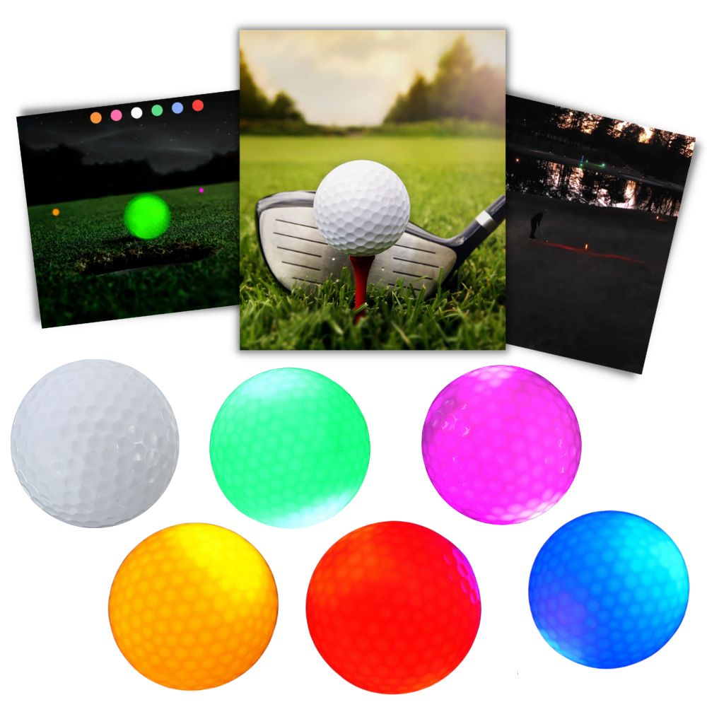 Raxiva - Pack of 6 LED Glowing Golf Balls
