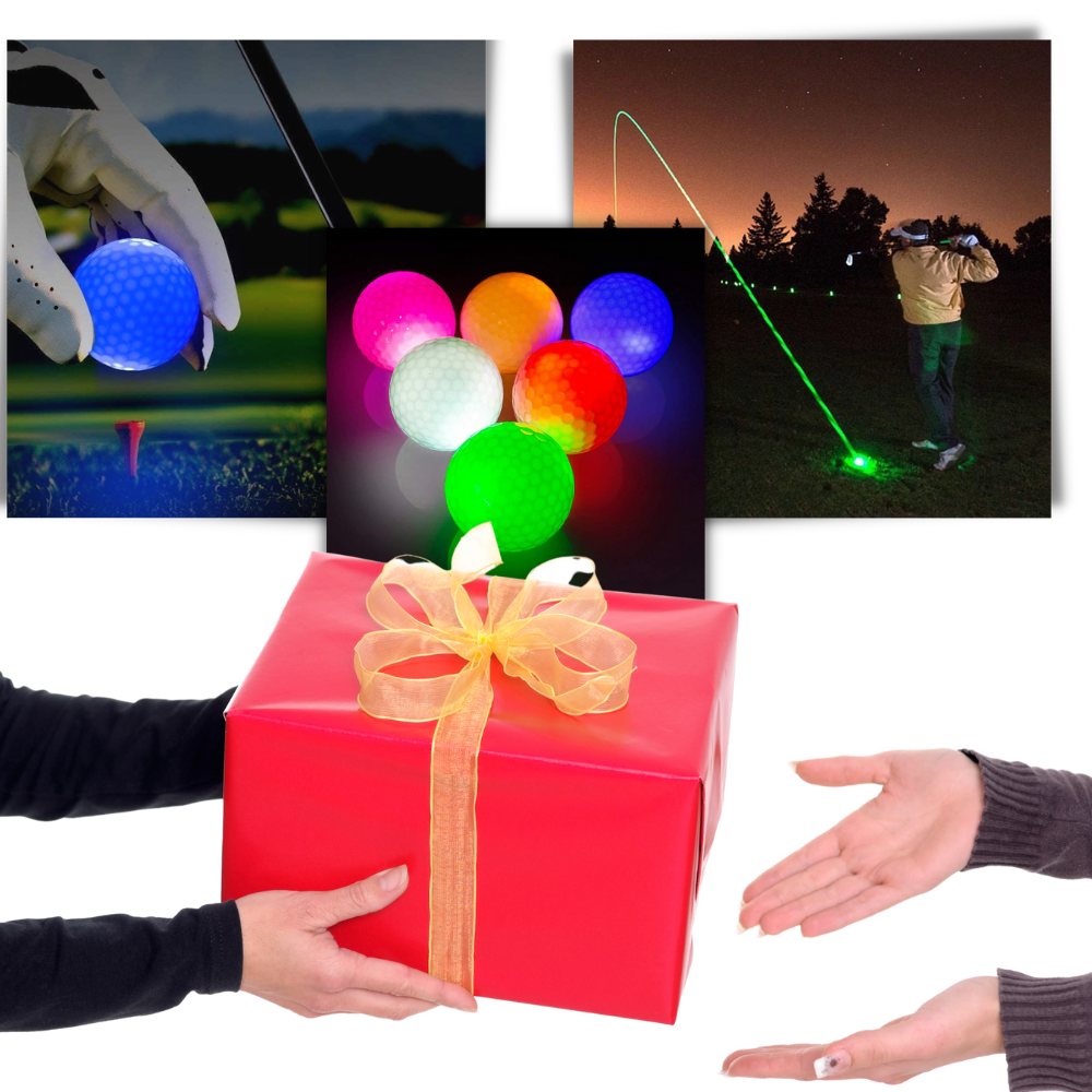 Raxiva - Pack of 6 LED Glowing Golf Balls