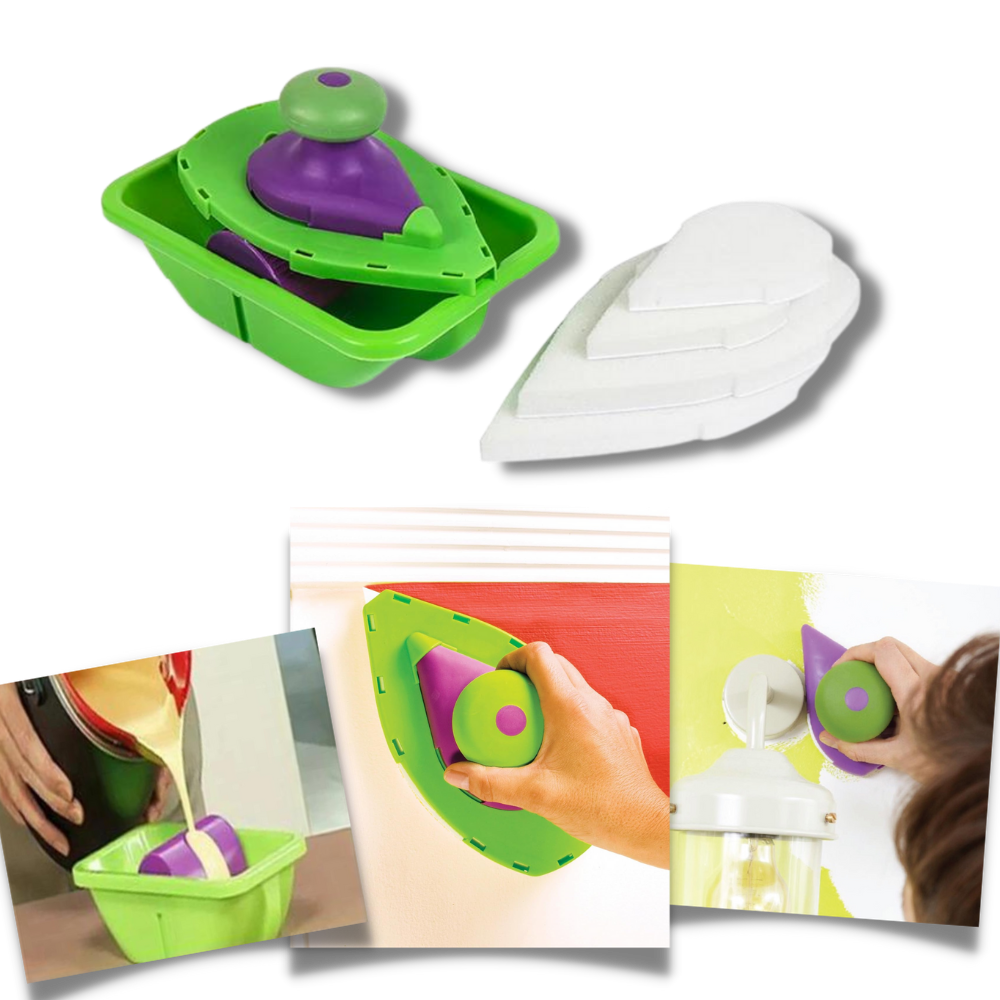 Raxiva - Paint Edger Set 4pcs Sponge Point and Decorative