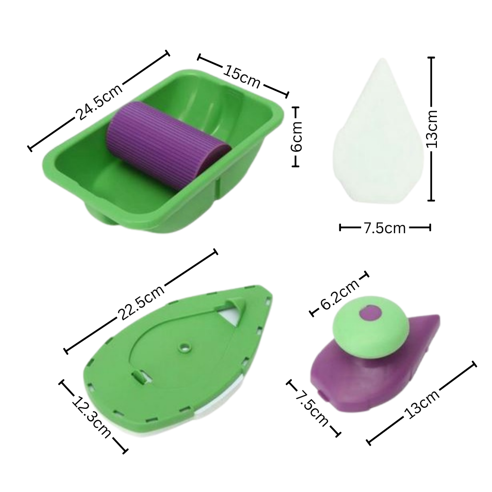 Raxiva - Paint Edger Set 4pcs Sponge Point and Decorative