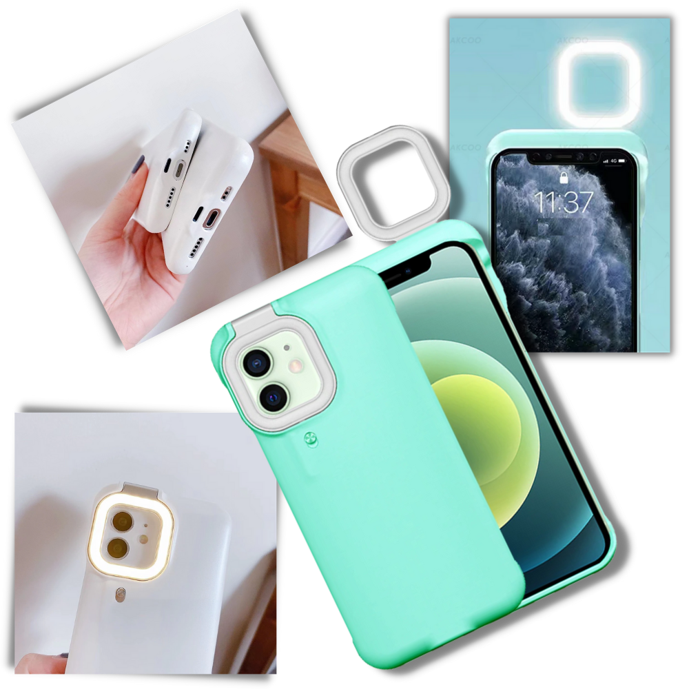 Raxiva - Phone Case With LED Ringlight