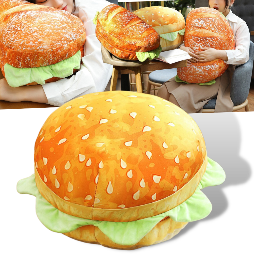 Raxiva - Plush Burger Cushion