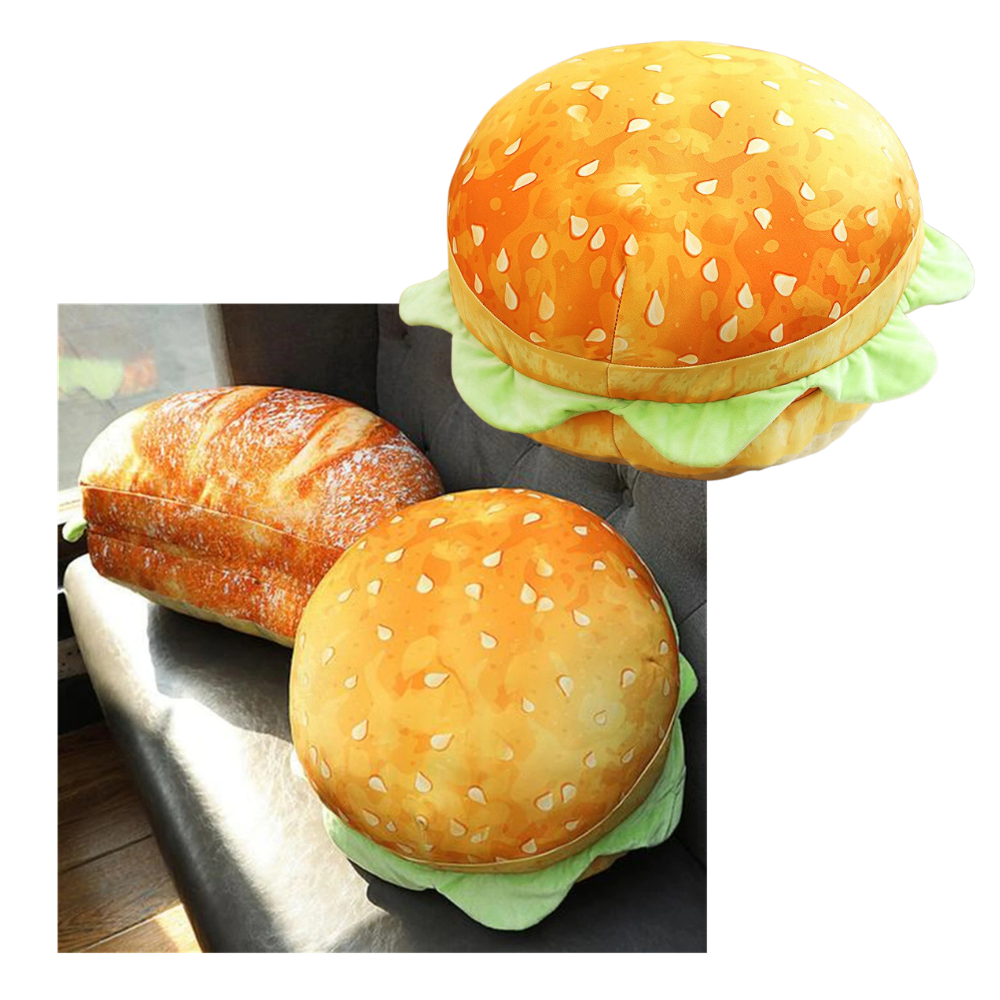 Raxiva - Plush Burger Cushion