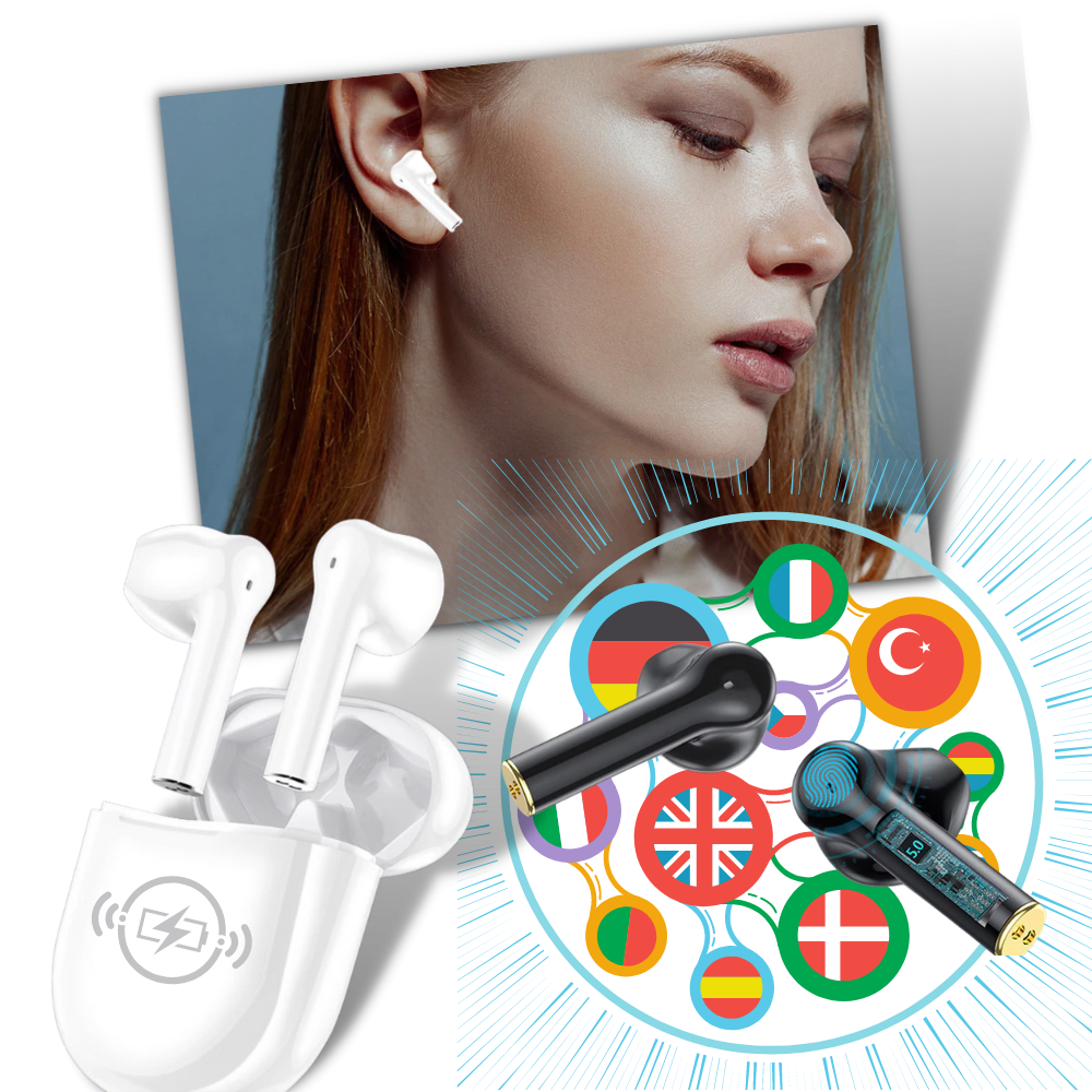 Raxiva - Portable Language Translator Earbuds
