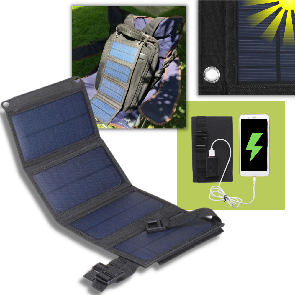 Raxiva - Portable Solar Panel Charger with USB Port