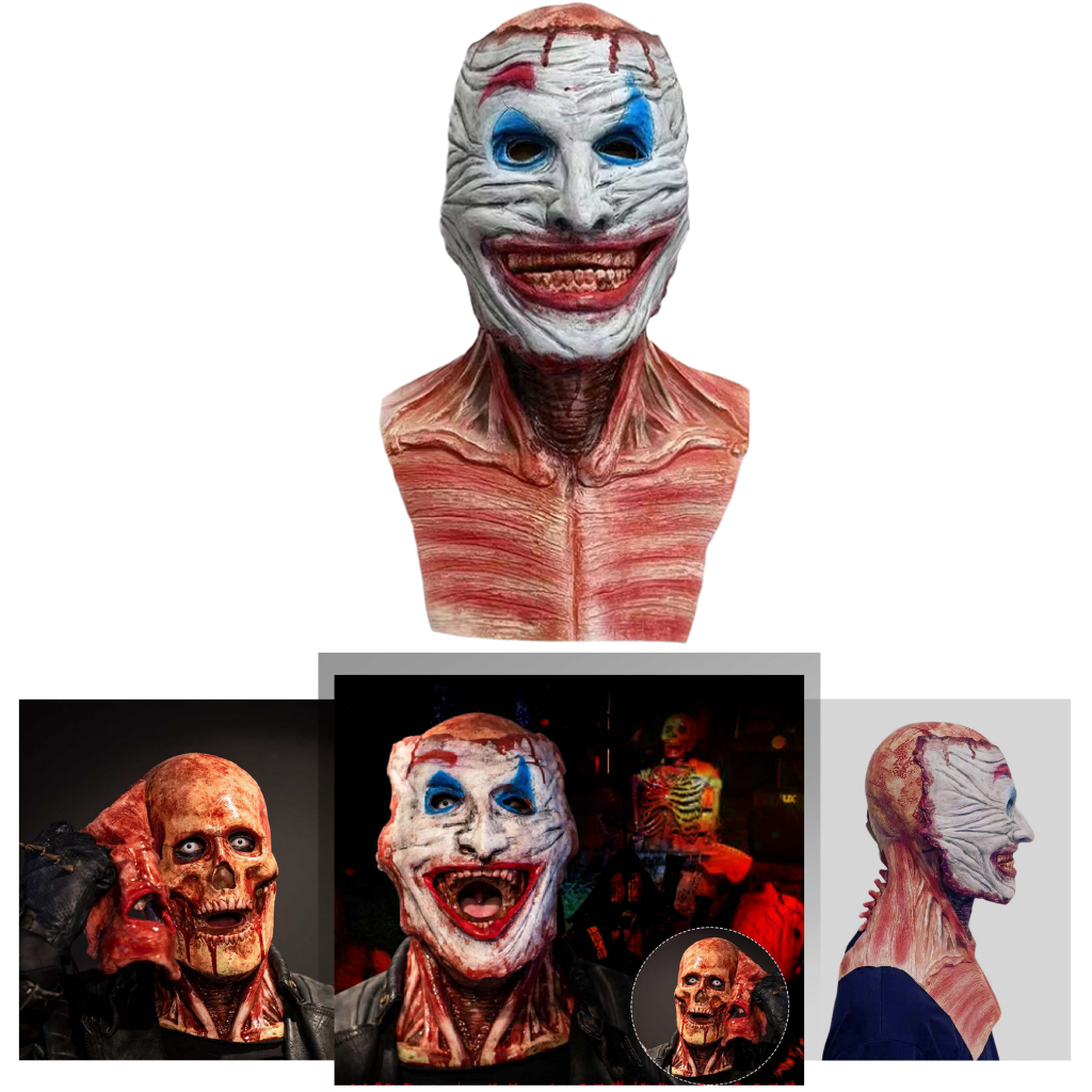 Raxiva - Realistic Halloween Horror Double Mask