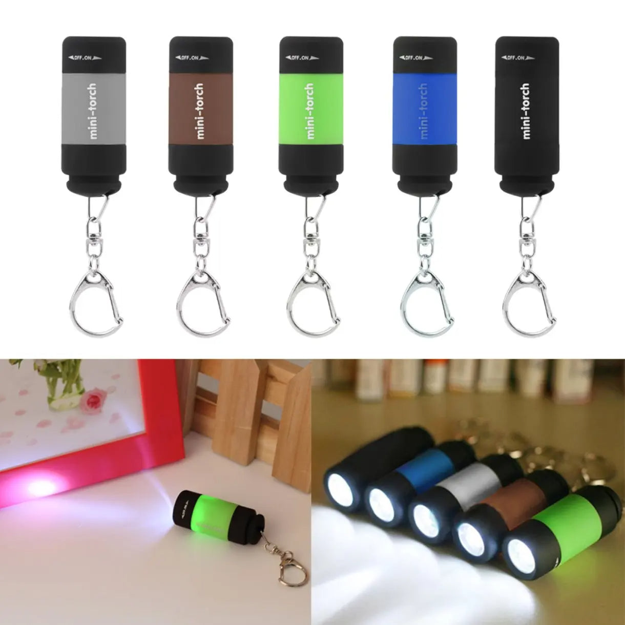 Raxiva - Ultra-Compact USB Rechargeable Keychain Torchlight – Portable Mini Flashlight for Outdoor Adventures, Camping & Everyday Essentials